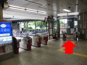 駒川中野駅の1番の改札出口の写真
