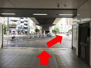 田辺駅から中橋整骨院へのルートの図3