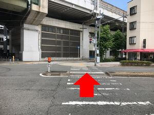 田辺駅から中橋整骨院へのルートの図6