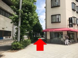 田辺駅から中橋整骨院へのルートの図7