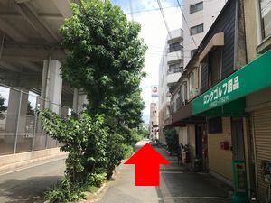 田辺駅から中橋整骨院へのルートの図9