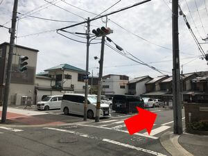 田辺駅から中橋整骨院へのルートの図11