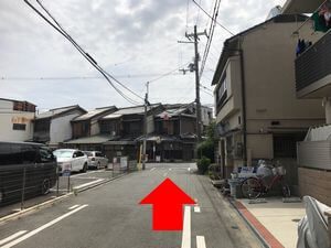 田辺駅から中橋整骨院へのルートの図12